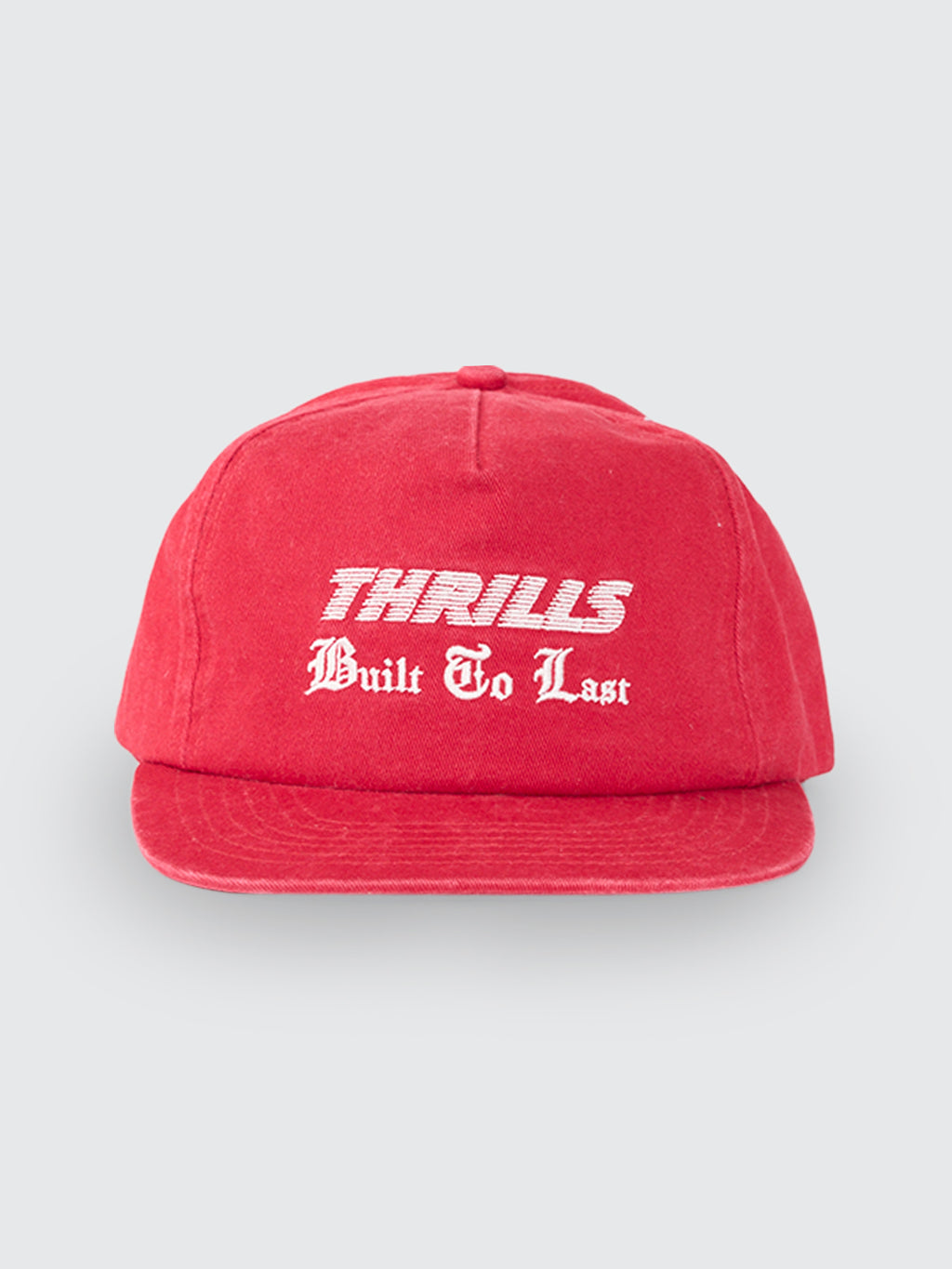 Thrills Co Built To Win 5 Panel Cap - Racing Red in Racing Red