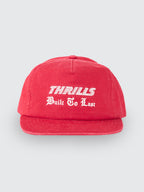 Thrills Co Built To Win 5 Panel Cap - Racing Red in Racing Red