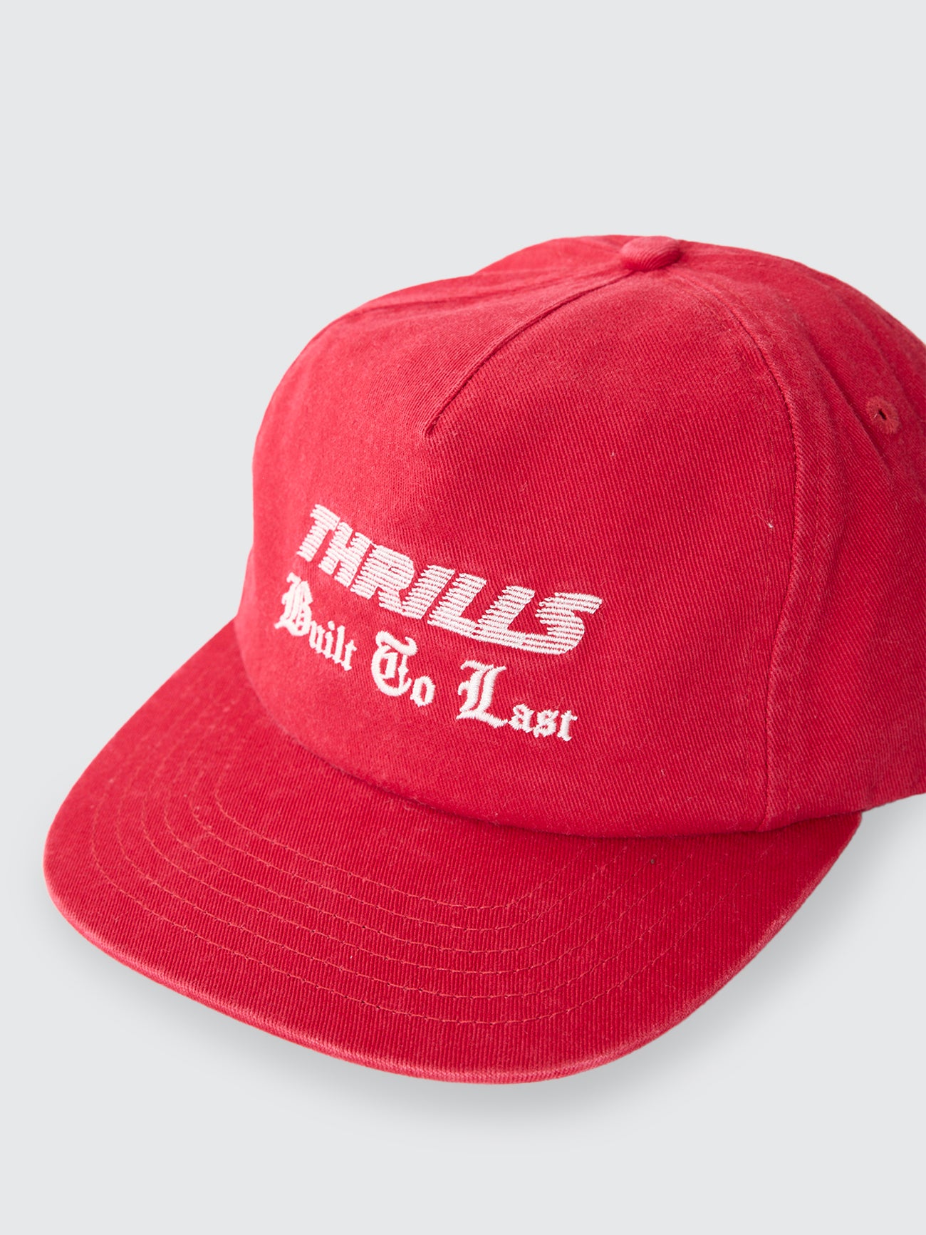 Thrills Co Built To Win 5 Panel Cap - Racing Red in Racing Red