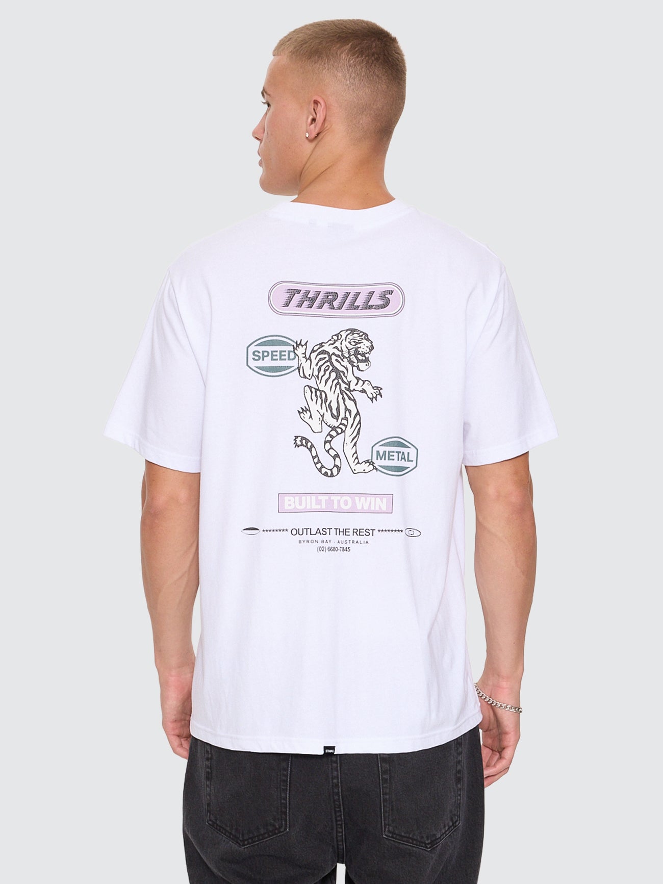 Thrills Co Built To Win Merch Tee - White in White