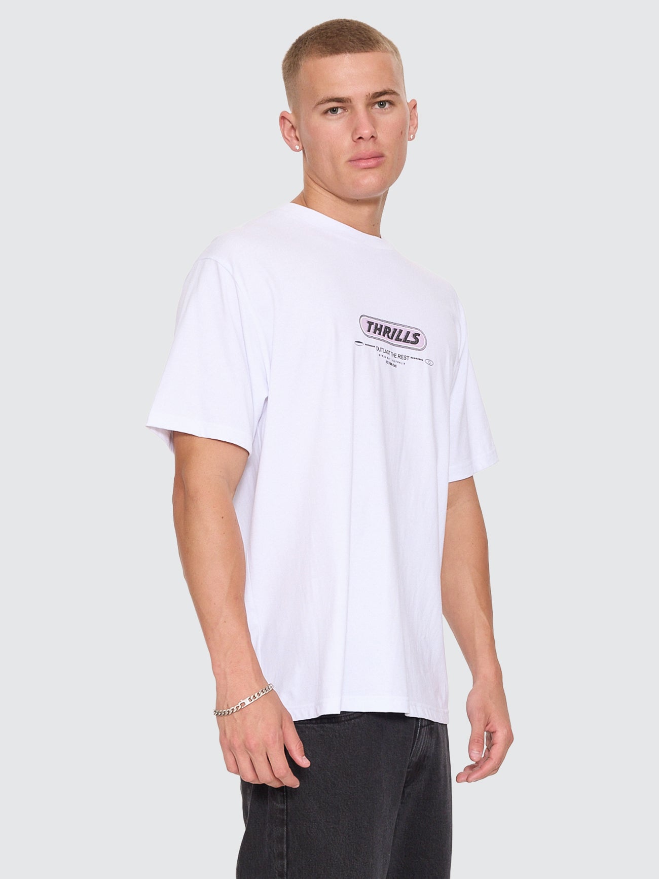 Thrills Co Built To Win Merch Tee - White in White