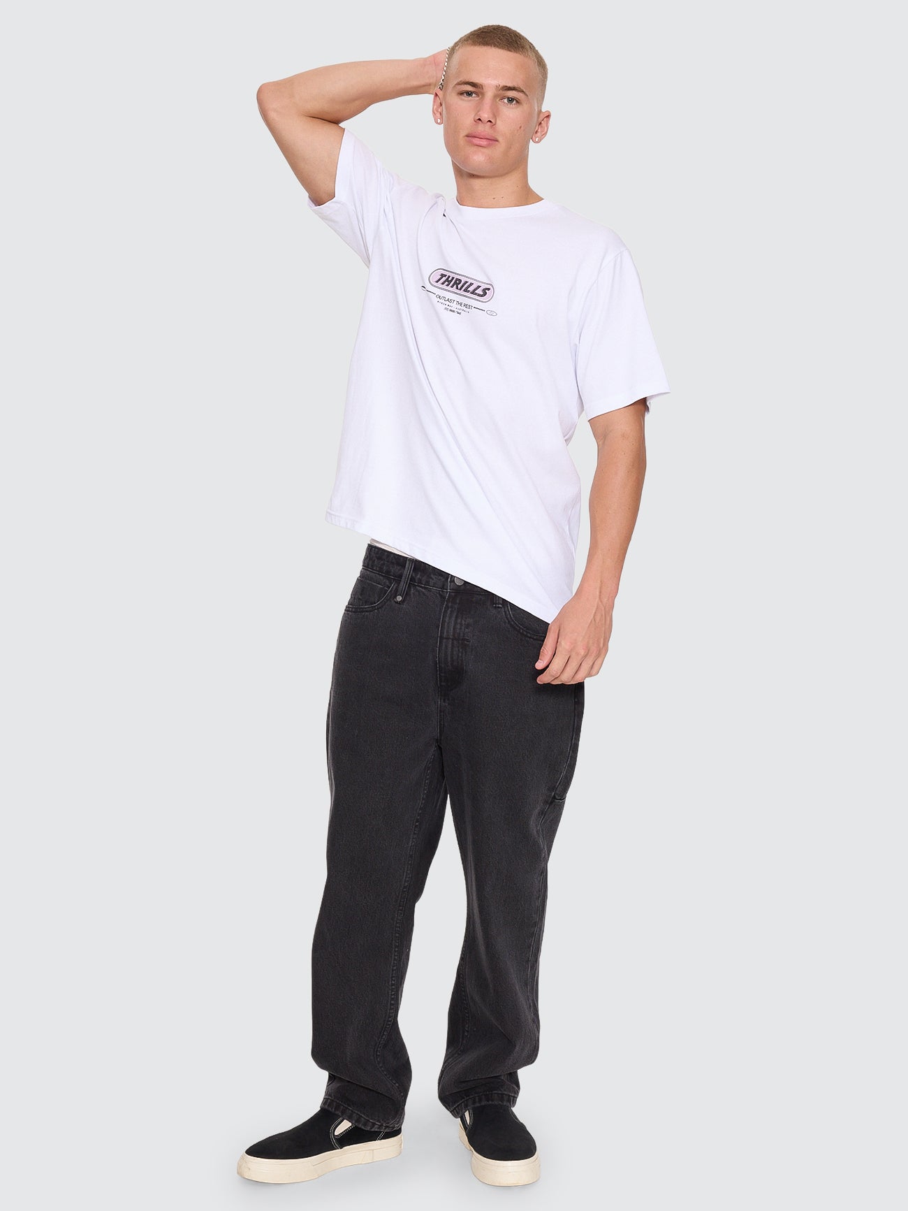 Thrills Co Built To Win Merch Tee - White in White