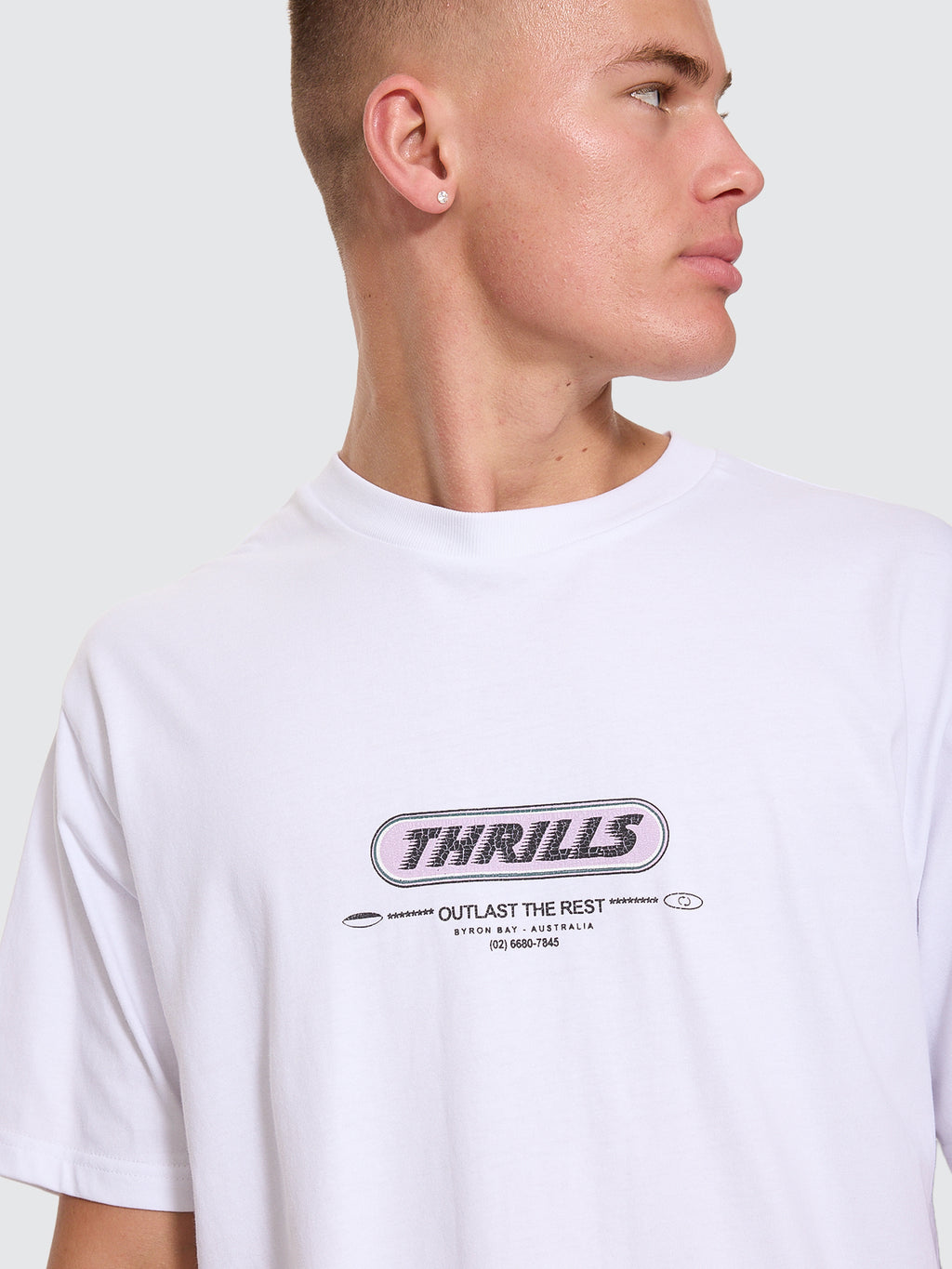 Thrills Co Built To Win Merch Tee - White in White