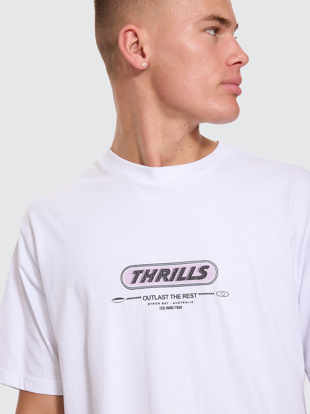 Thrills Co Built To Win Merch Tee - White in White