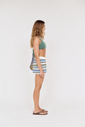 Minkpink BELLISE CROCHET SHORTS in MULTI STRIPE