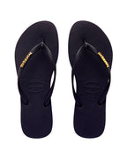 Havaianas Slim Metal Logo Black/Gold in Black/Gold