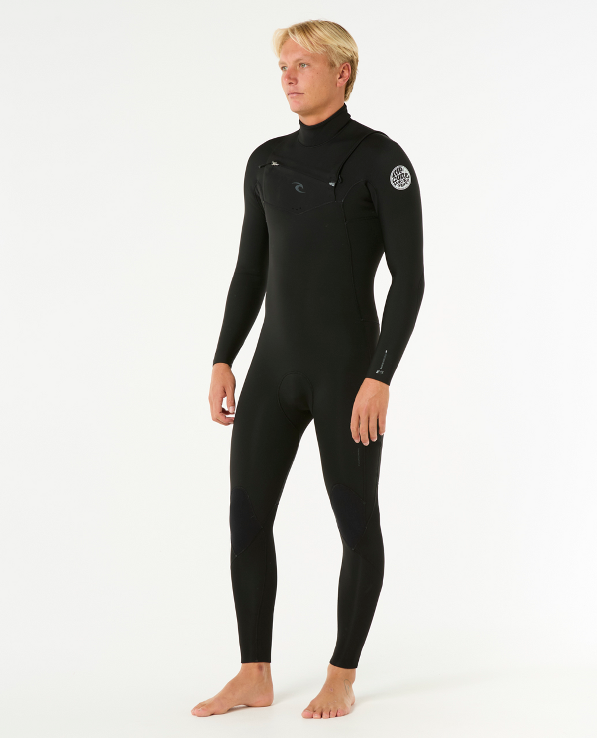 Rip Curl Mens Dawn Patrol 3/2 Chest Zip Wetsuit in Black