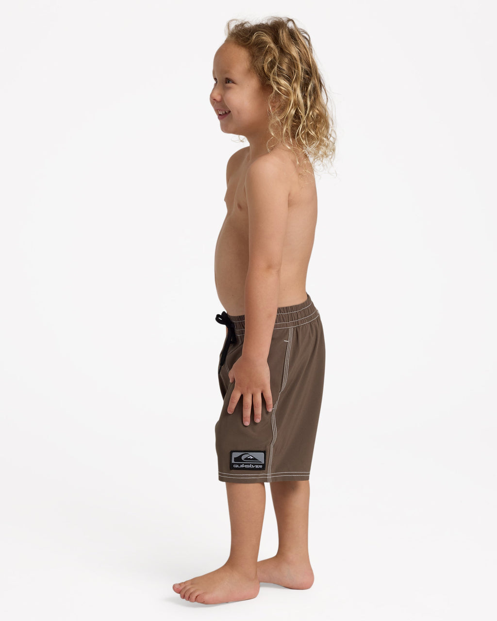 Quiksilver Boys 2-7 Exhibit 13" Volley Shorts in Canteen