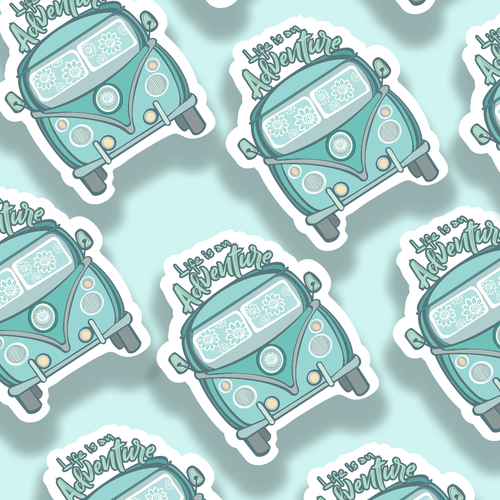 Trevena & Co Choose Adventure Kombi Van Vinyl Sticker in Single