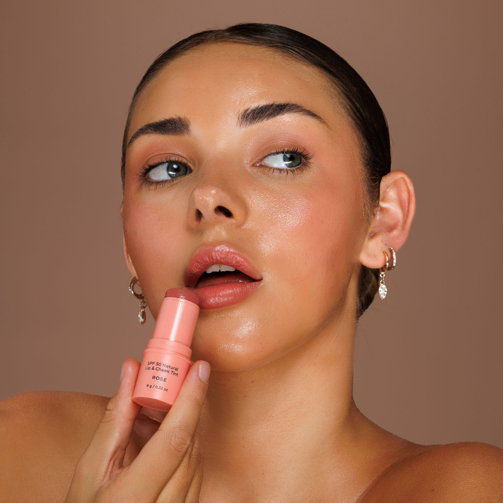 Avocado Zinc Spf 50 Natural Lip & Cheek Tint in Red Earth