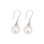 MiKi Jewellery Round Pearl Drop Silver in Default Title