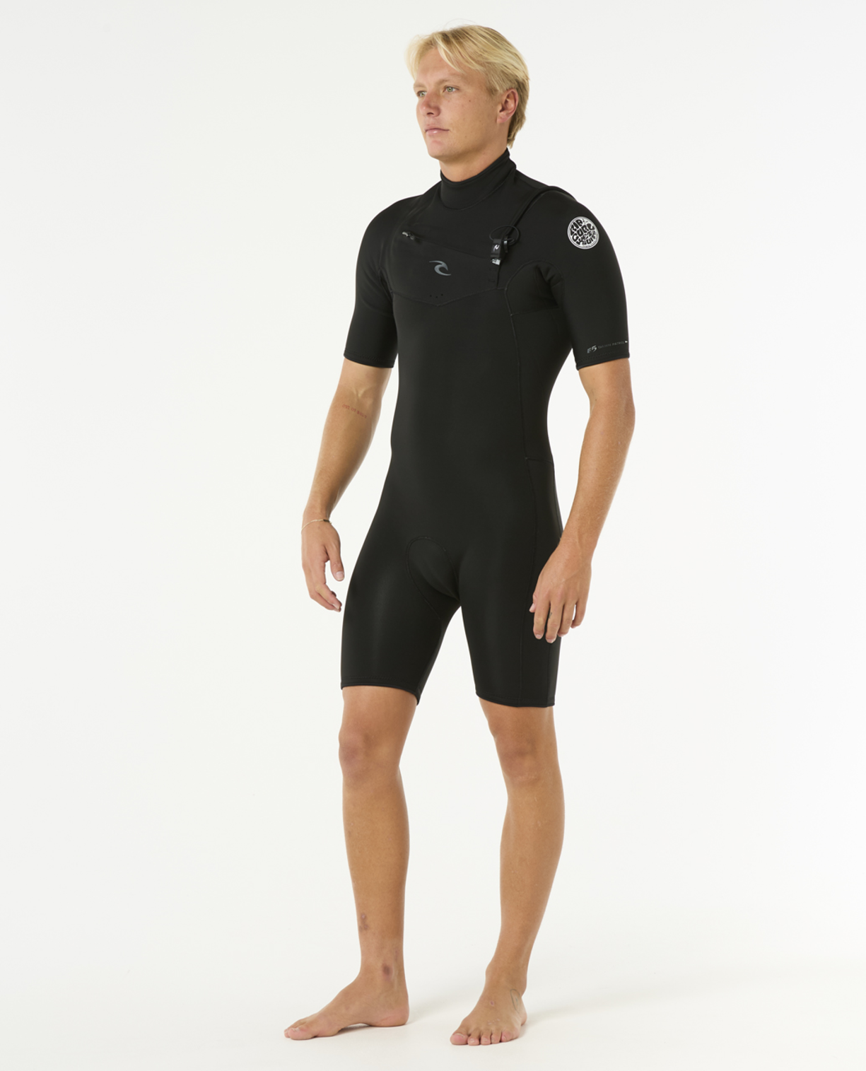 Rip Curl Mens Dawn Patrol 2/2 Chest Zip Springsuit in Black