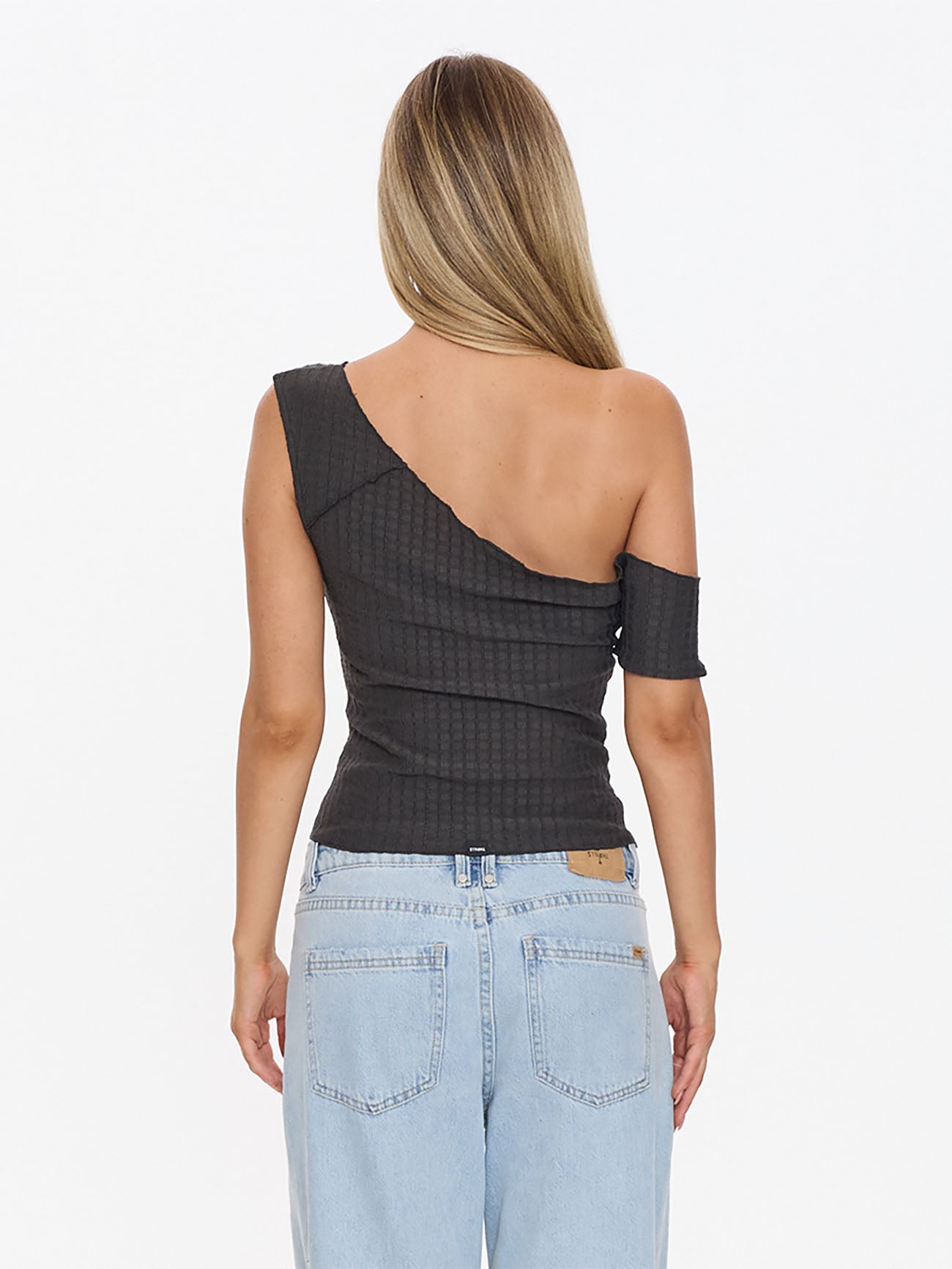 Thrills Co Care Less Top - Dark Charcoal in Dark Charcoal
