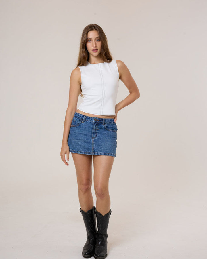 Thrills Carmen Skirt - Stoned Blues in Stoned Blues