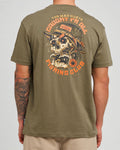 The Mad Hueys Caught Fk Skull | Ss Tee in OLIVE