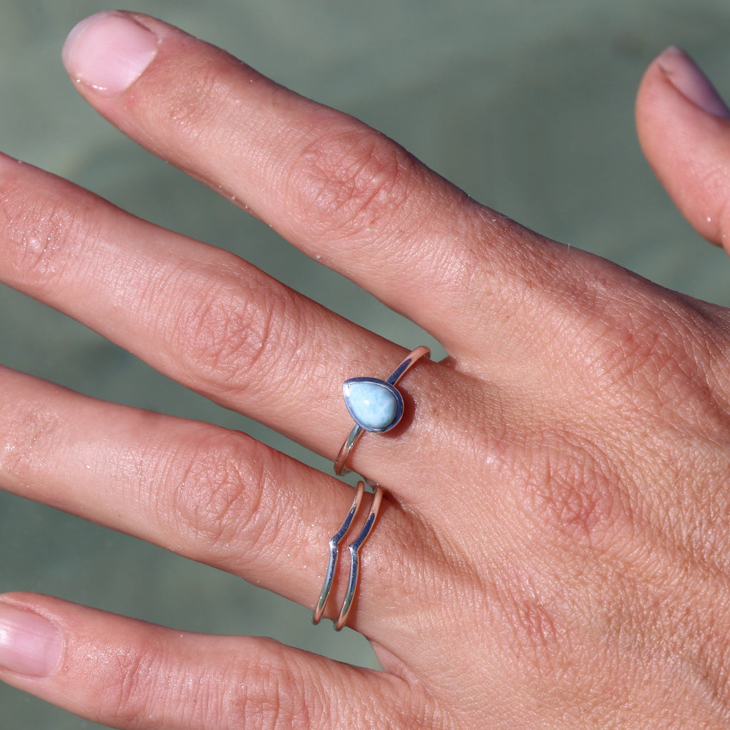 MiKi Jewellery Penelope Larimar Ring in Single