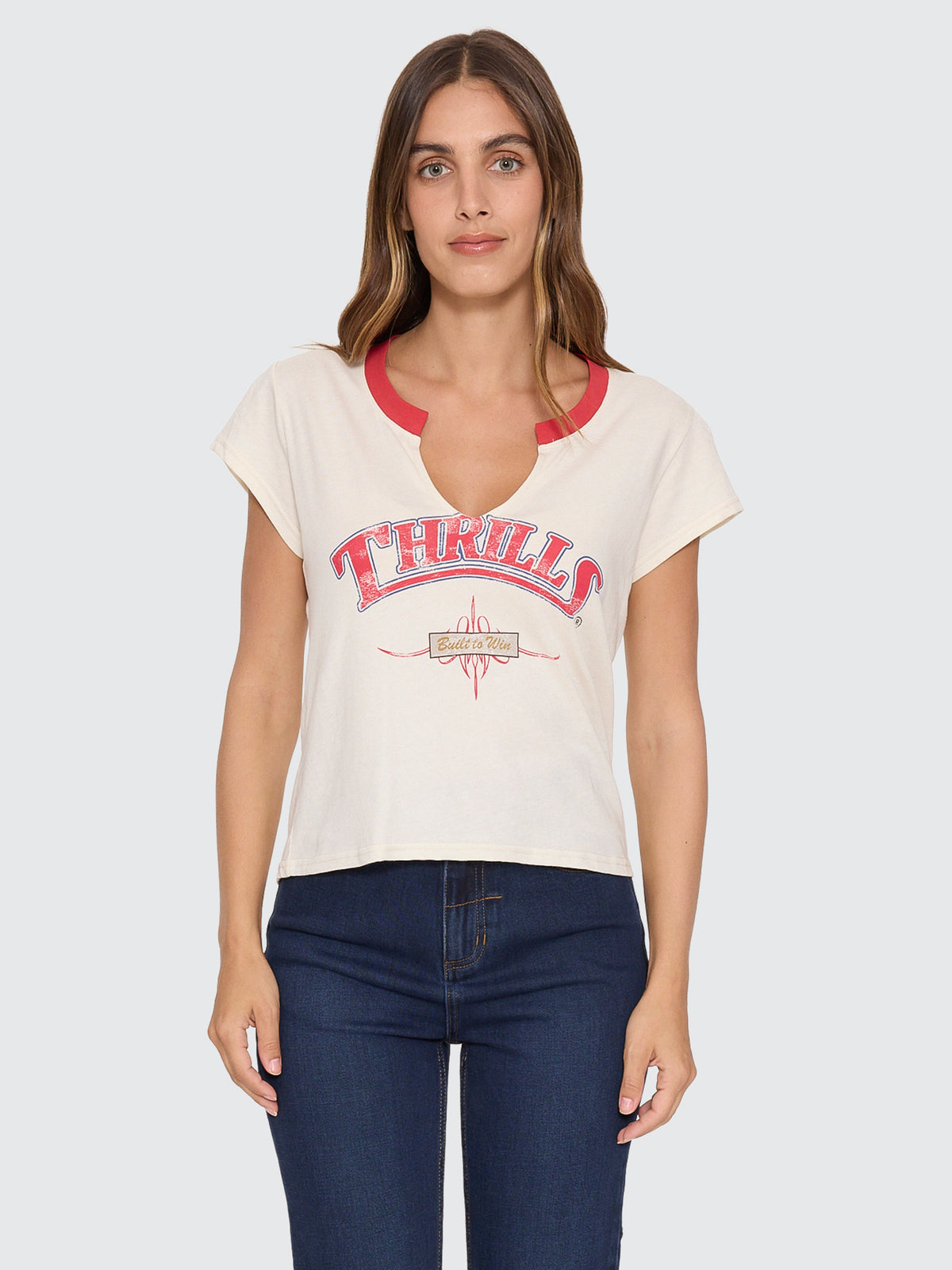 Thrills Co High Noon Slash Tee - Heritage White in Heritage White