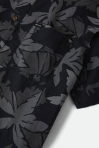 Brixton Charter Print S/S Wvn in BLACK/TROOPER/FUTURE GREY PALM