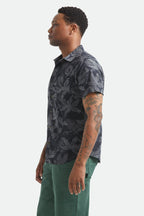 Brixton Charter Print S/S Wvn in BLACK/TROOPER/FUTURE GREY PALM