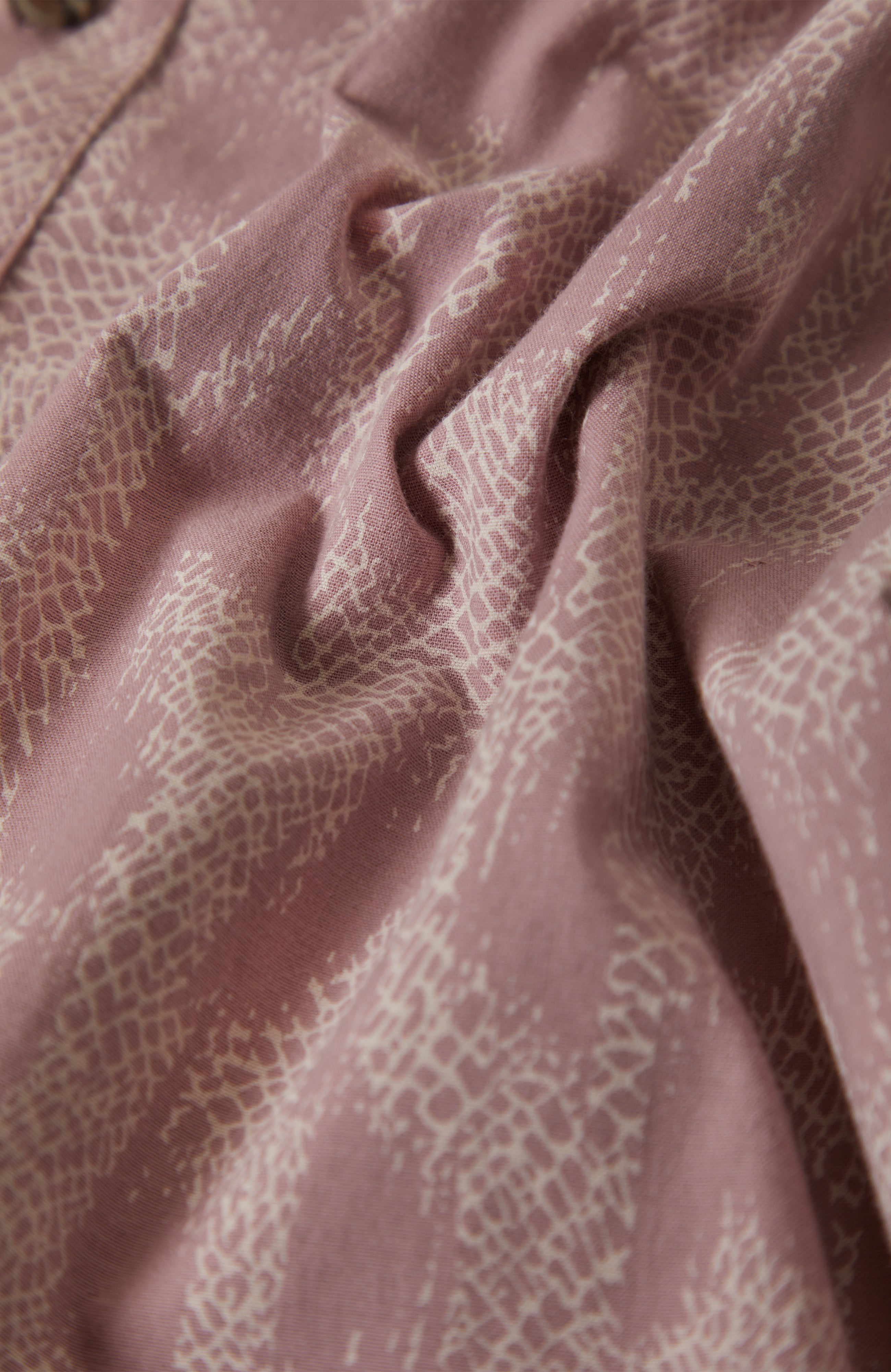 Brixton Charter Print S/S Wvn in DARK PINK/SILVER CRACKLE PAINT