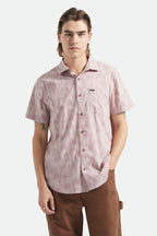 Brixton Charter Print S/S Wvn in DARK PINK/SILVER CRACKLE PAINT