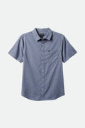 Brixton Charter Print S/S Wvn in FLINT STONE BLUE MICRO