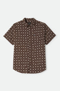 Brixton Charter Print S/S Wvn in WALNUT BROWN BANDANA
