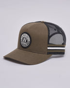 The Mad Hueys Checker Hueys | Twill Trucker in OLIVE