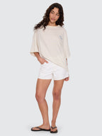 Thrills Co Coastal Slouch Tee - Placid Blue Stripe in Placid Blue Stripe
