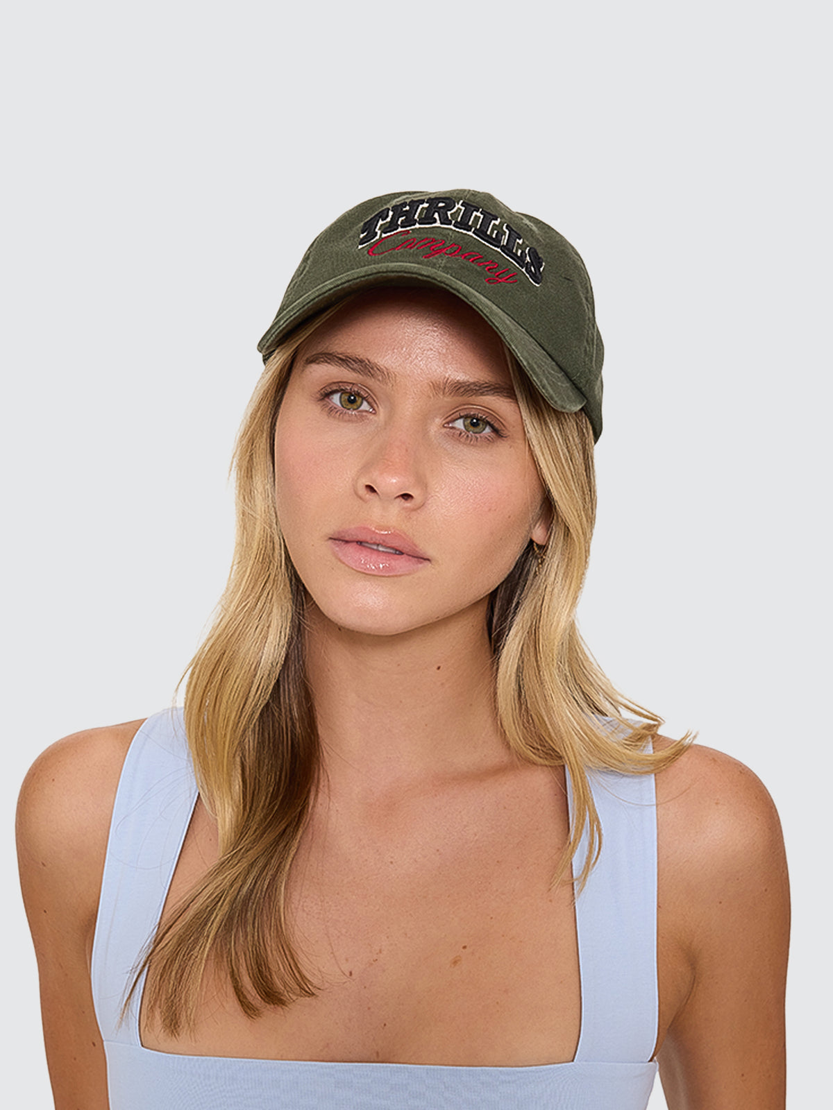 Thrills Co College 6 Panel Cap - Grape Leaf in Grape Leaf