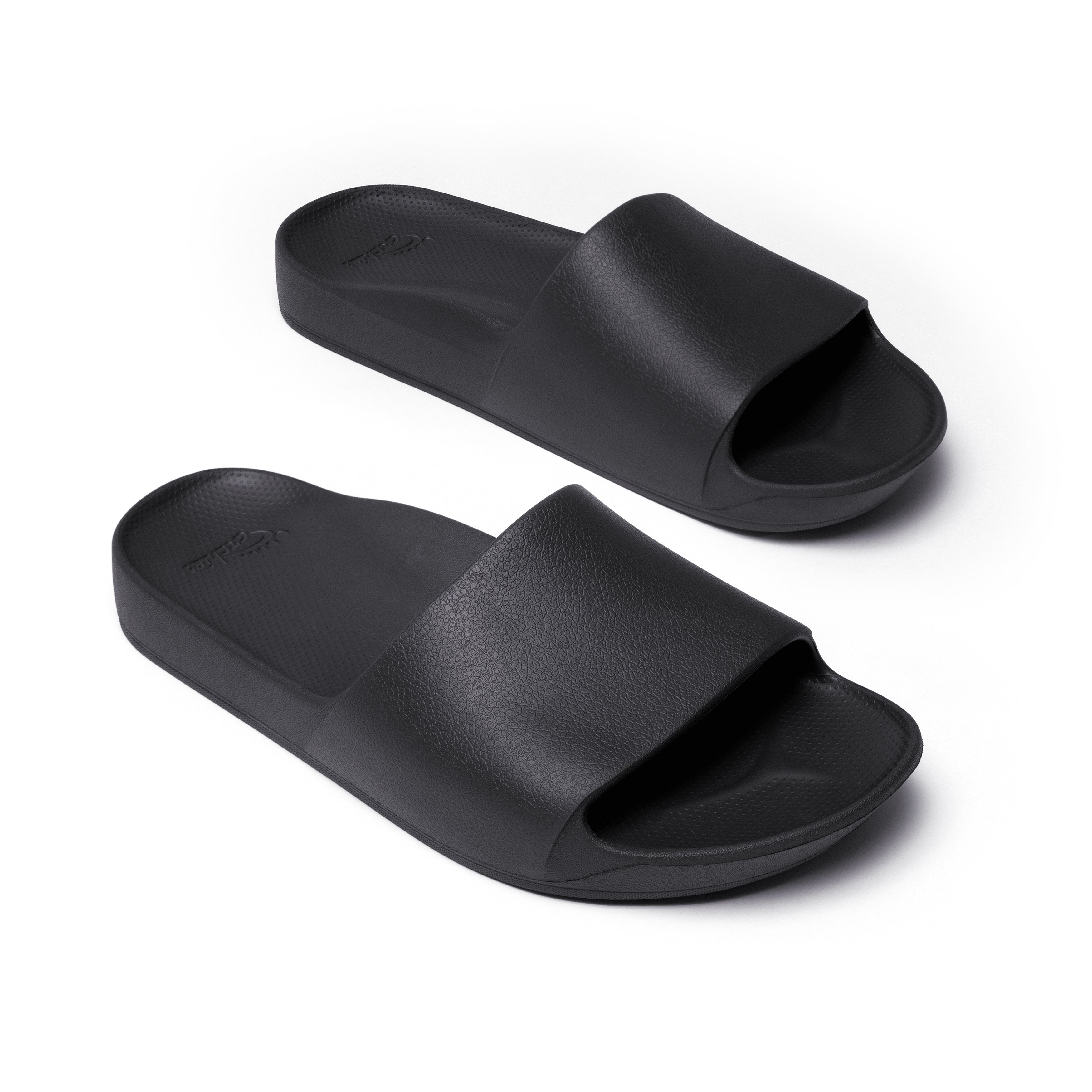 Archies Footwear Arch Support Slides - Classic - Black in Single