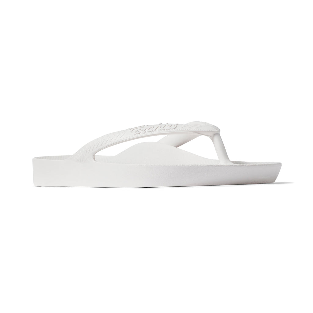 Archies Footwear Arch Support Thongs - Classic - White in Single