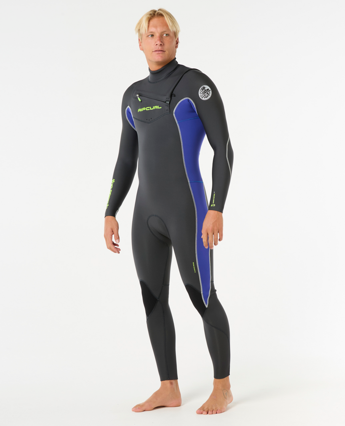 Rip Curl Mens Dawn Patrol 3/2 Chest Zip Wetsuit in Wild Berry