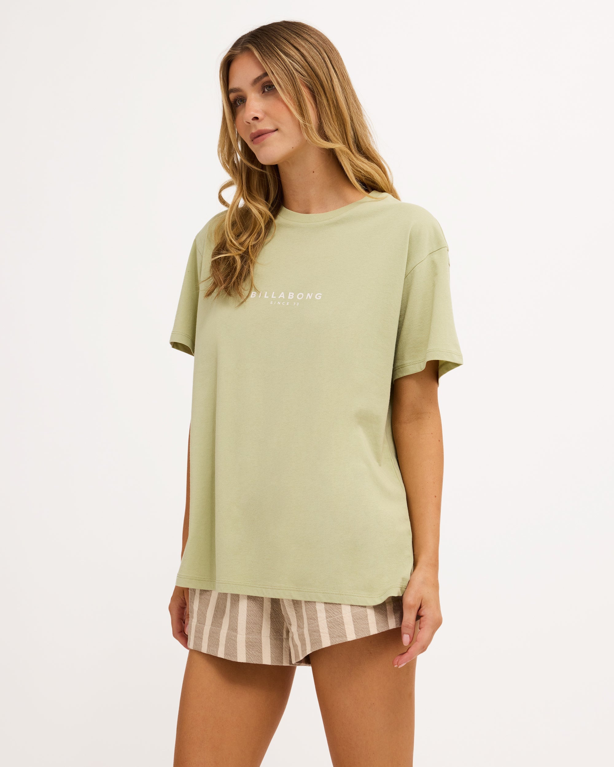Billabong Womens Pacific T-Shirt in SMOKE GREEN