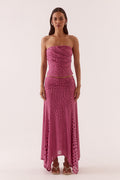 Sovere ZURI STRAPLESS TOP - MAUVE in MAUVE