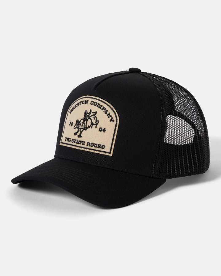 Brixton Danforth C Np Mp Trucker Hat in BLACK/BLACK