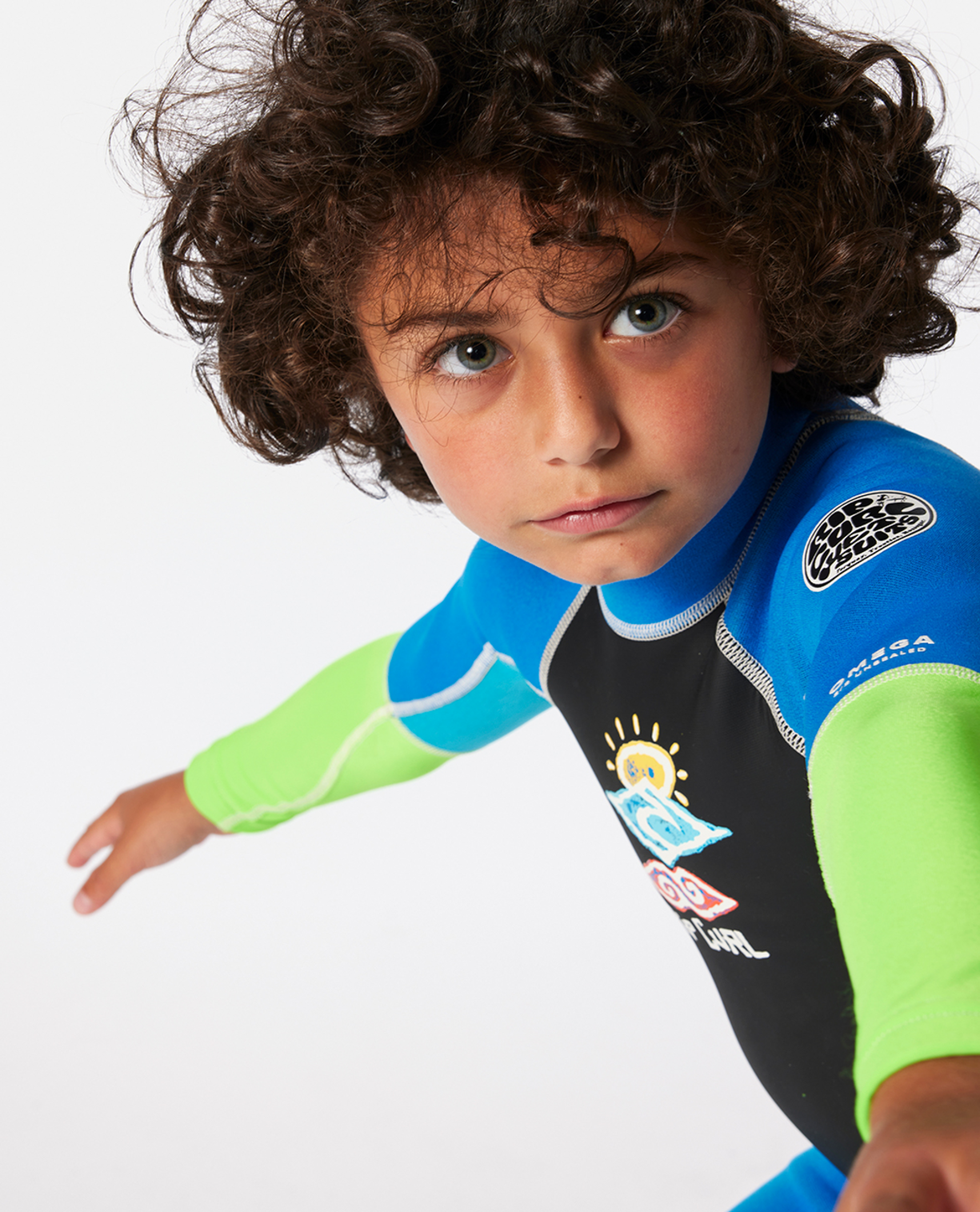 Rip Curl Groms Omega Back Zip Easy On/Off Wetsuit in Blue