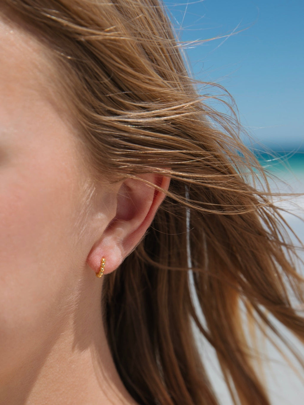 Malakai The Label Kauai Sun Small Hoops in 18k Gold Vermeil in Default Title