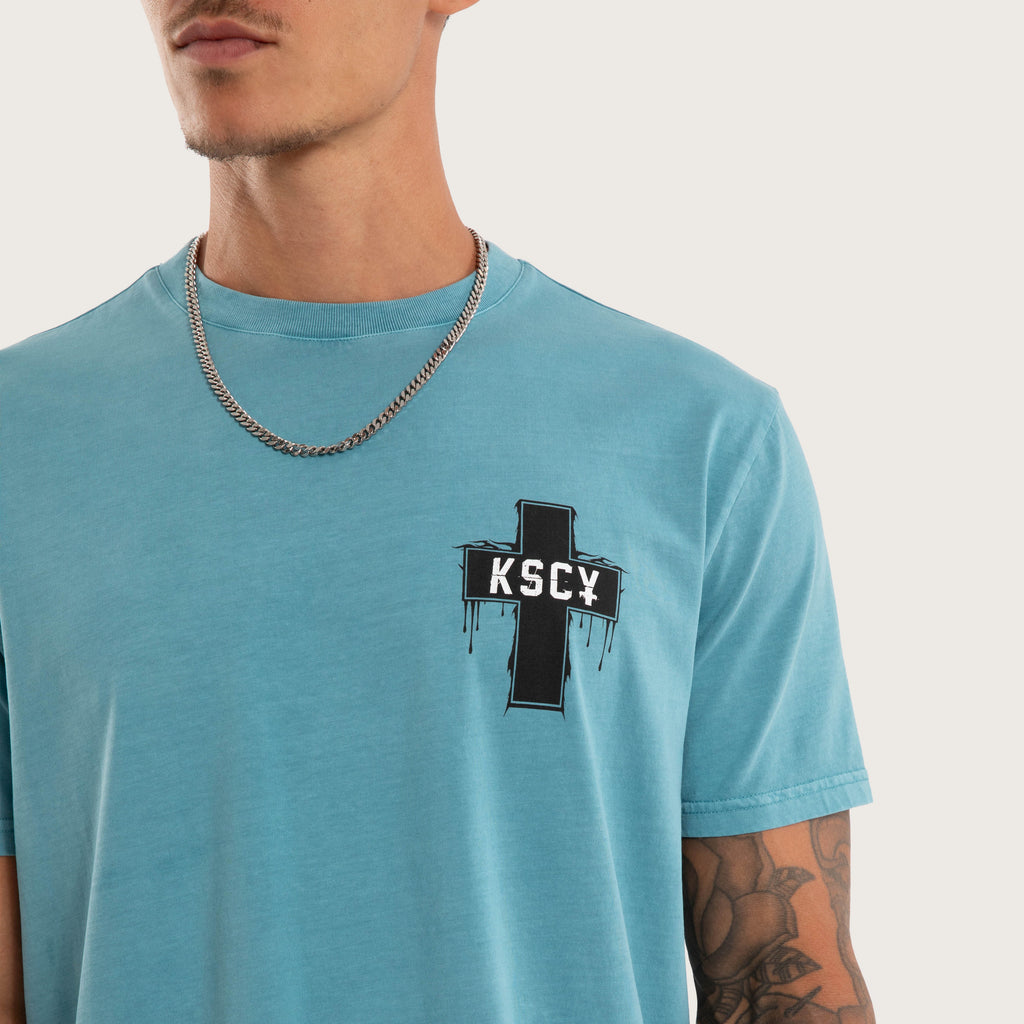 Kiss Chacey Ritualistic Dual Curved Tee in Pigment Cameo