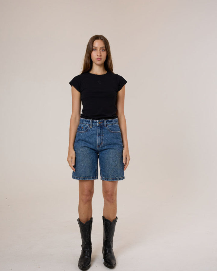 Thrills Dopamine Reagan Slouch Short - Vanish Mid Blue in Vanish Mid Blue