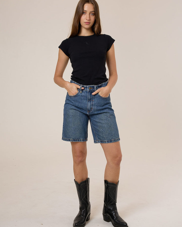 Thrills Dopamine Reagan Slouch Short - Vanish Mid Blue in Vanish Mid Blue