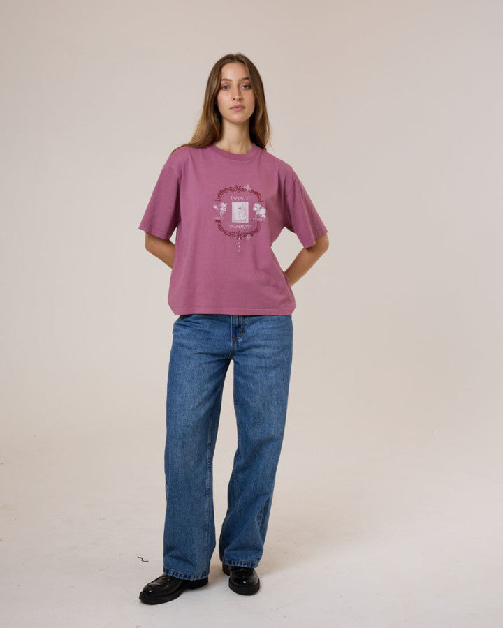 Thrills Dopamine Square Tee - Delta Berry in Delta Berry