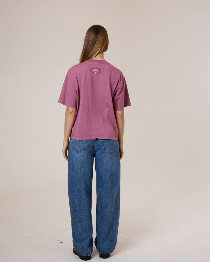 Thrills Dopamine Square Tee - Delta Berry in Delta Berry