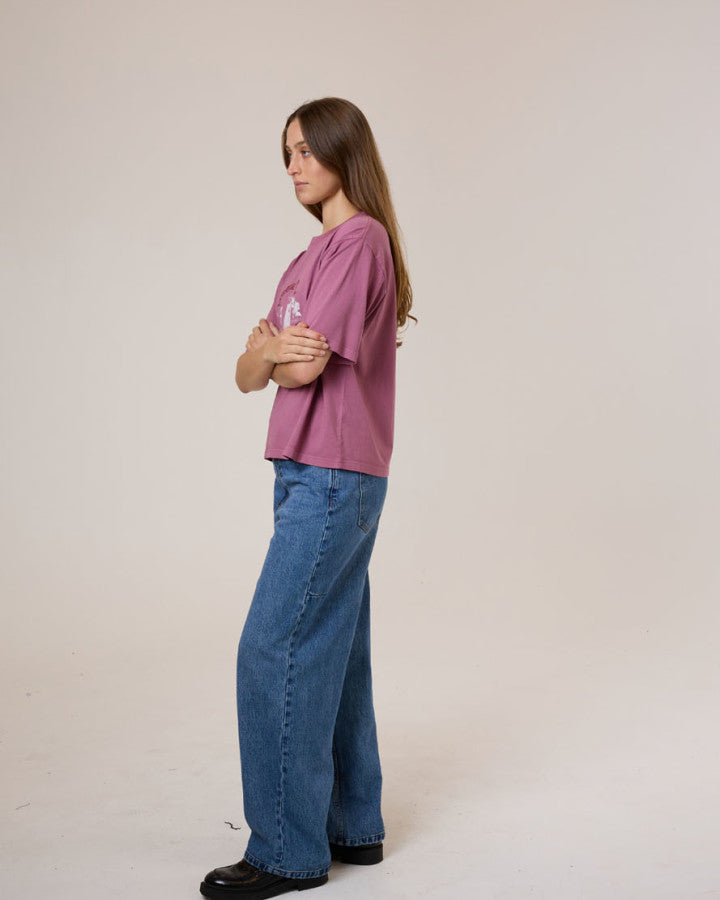 Thrills Dopamine Square Tee - Delta Berry in Delta Berry