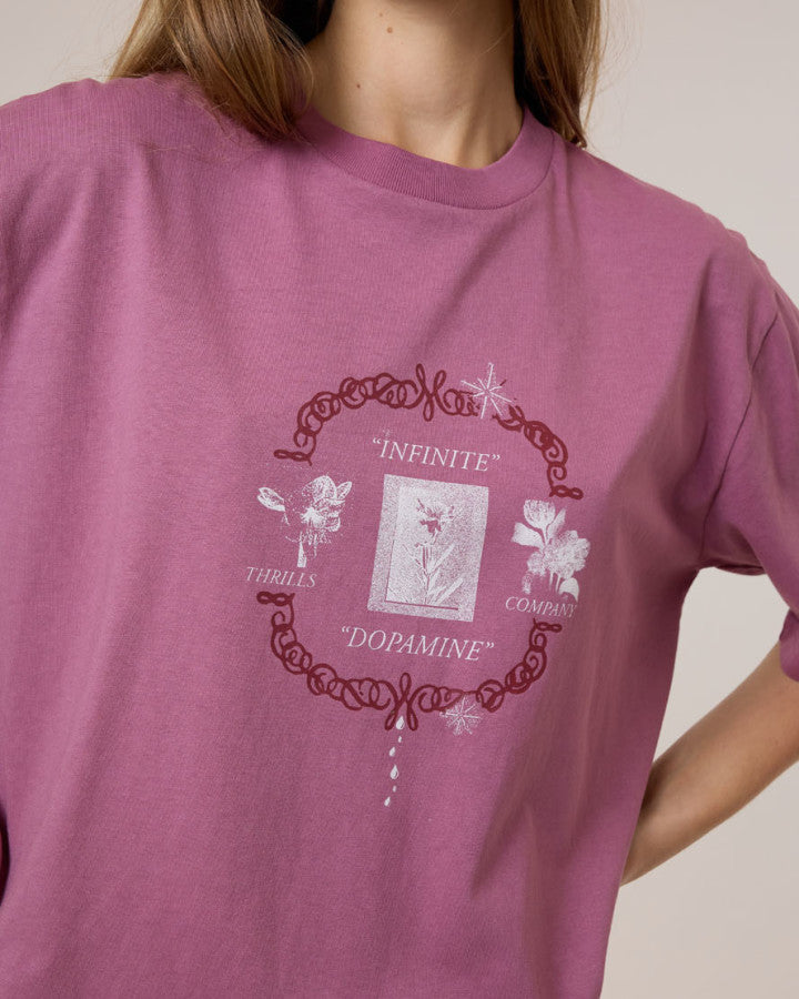 Thrills Dopamine Square Tee - Delta Berry in Delta Berry