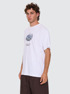 Thrills Co Drop Outs Merch Fit Tee - White in White