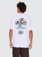 Thrills Co Drop Outs Merch Fit Tee - White in White