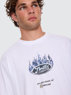 Thrills Co Drop Outs Merch Fit Tee - White in White
