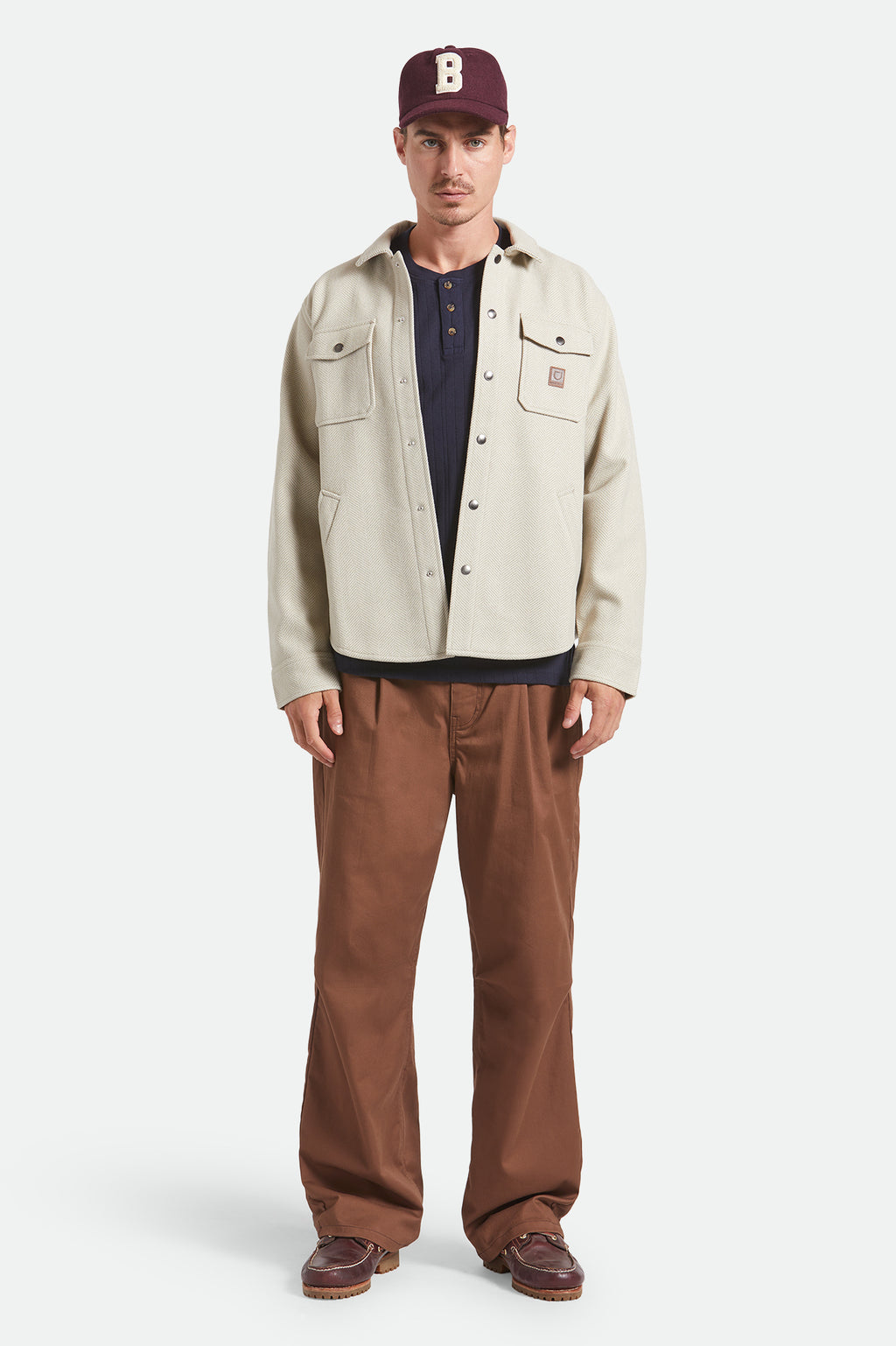 Brixton Durham Brushed Menswear Jkt in BRUSHED ELM