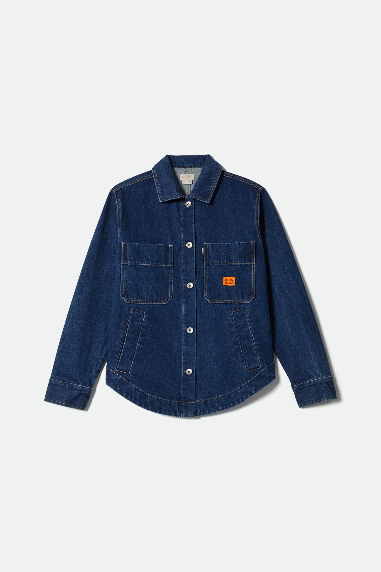 Brixton Durham Shirt Jacket in RINSE DENIM